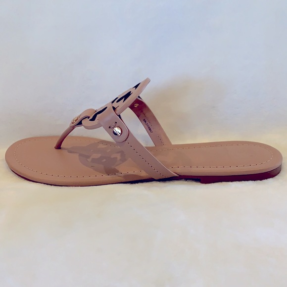 TORY BURCH Miller Calf Leather Sandals in Light Makeup ~ New in Box ~ Size 10 - Picture 7 of 10